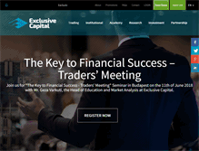 Tablet Screenshot of exclusivecapital.com